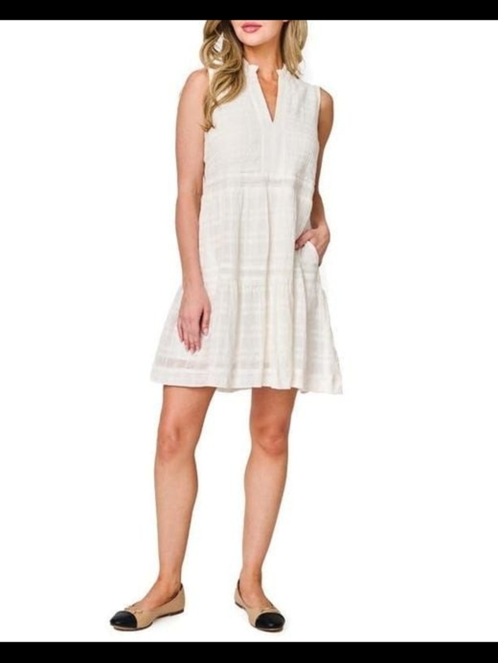 Gibsonlook Decked Out Sleeveless Cotton Dress, Sz. Small